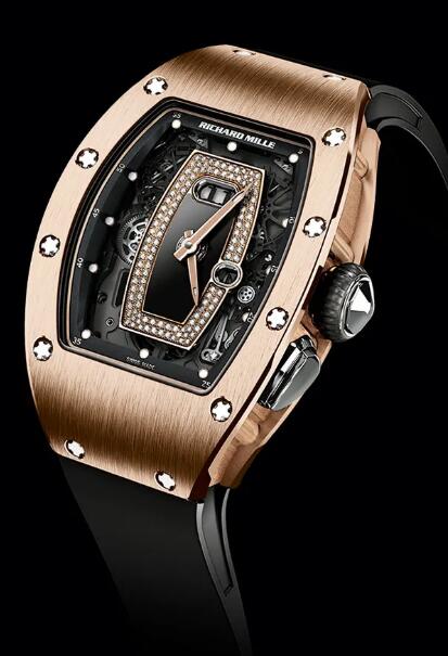Review Richard Mille Replica Watch RM 037 Automatic Red Gold Black Rubber